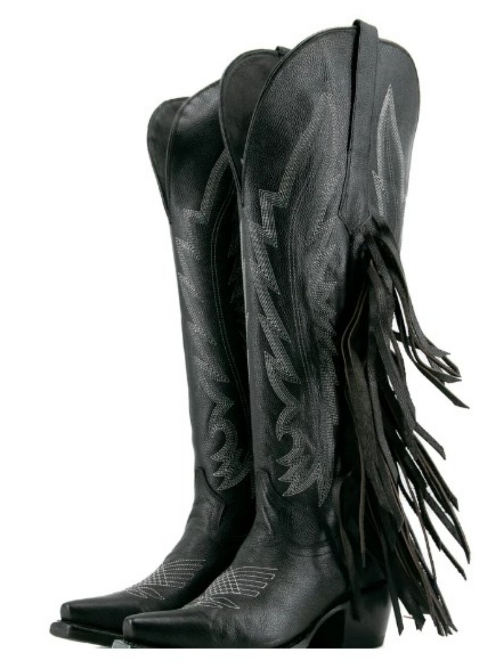 Rock Em Wide Calf Fringe Over-the-Knee Western Boots